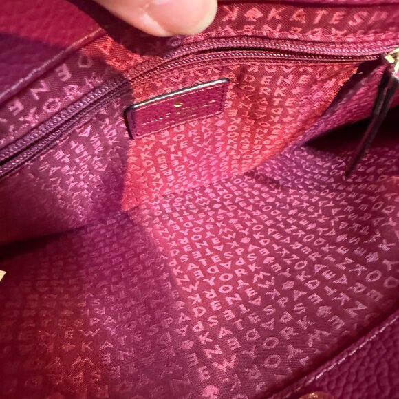 KATE SPADE New York Berry Pebbled Leather Satchel/Crossbody with Gold Hardware - Picture 10 of 16